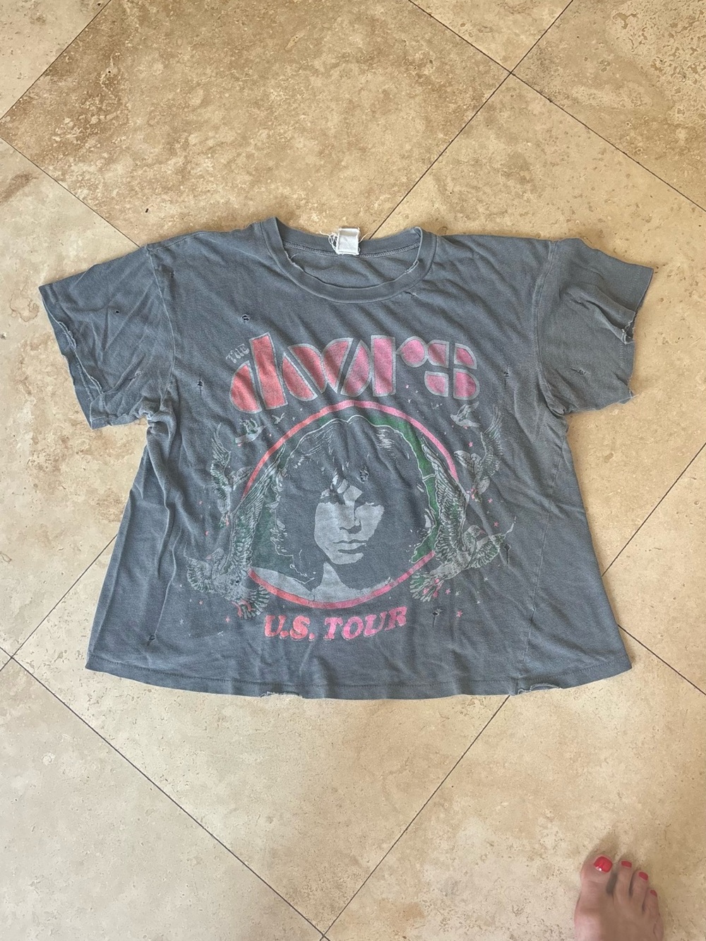 MadeWorn Gray Cotton Tee with Interior Brand Tag xl